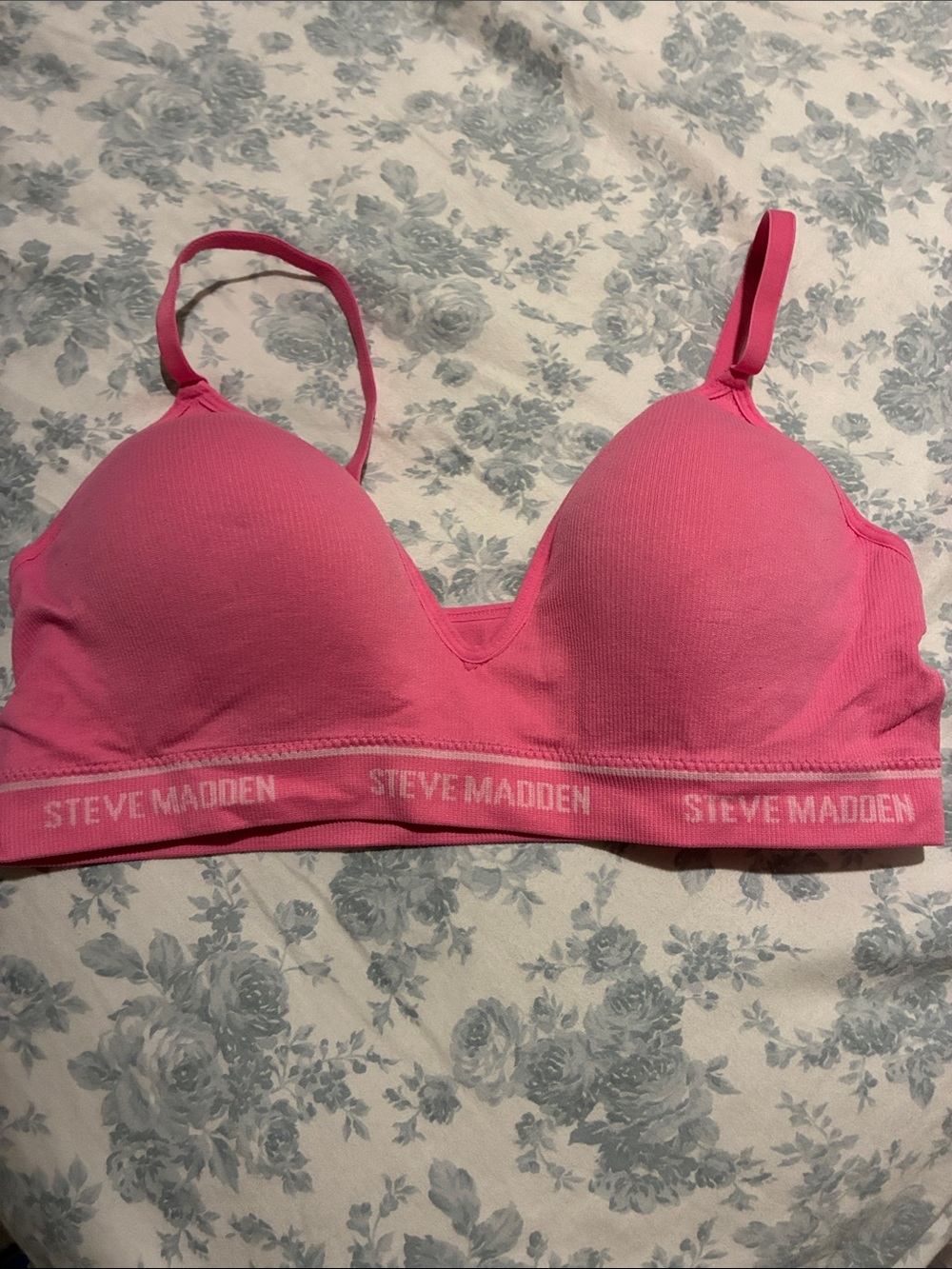 Steve Madden Hot Pink Seamless Padded Bralette